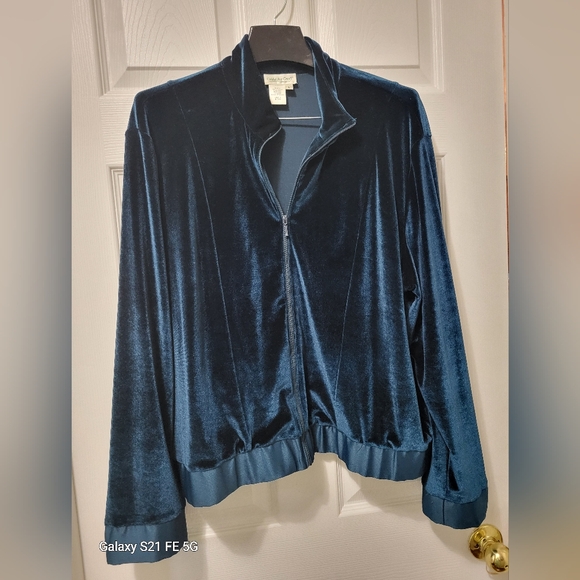 Coldwater Creek Jackets & Blazers - Velour zip up jacket